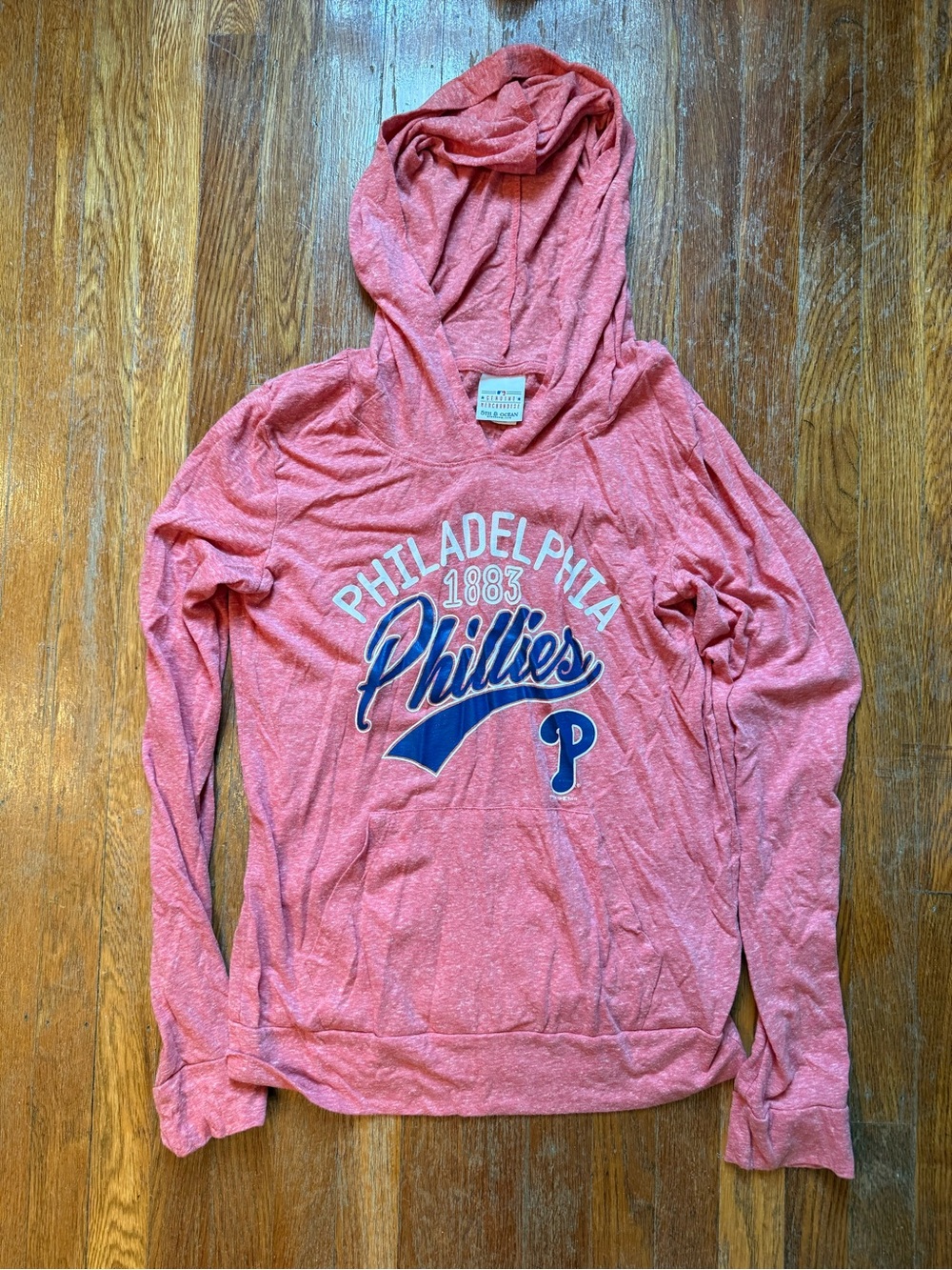 Philadelphia Phillies Pink red Hooded Women's long sleeve